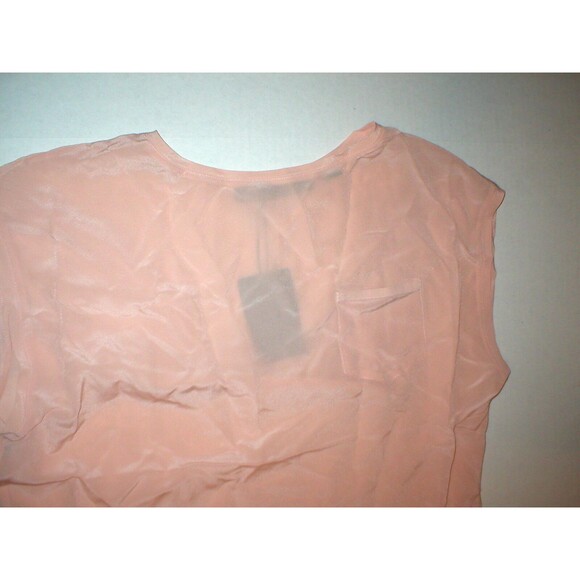 NWT $198 LAMB New Blush Pink Short Sleeve Silk Top Blouse S Womens Designer Work - Picture 5 of 8